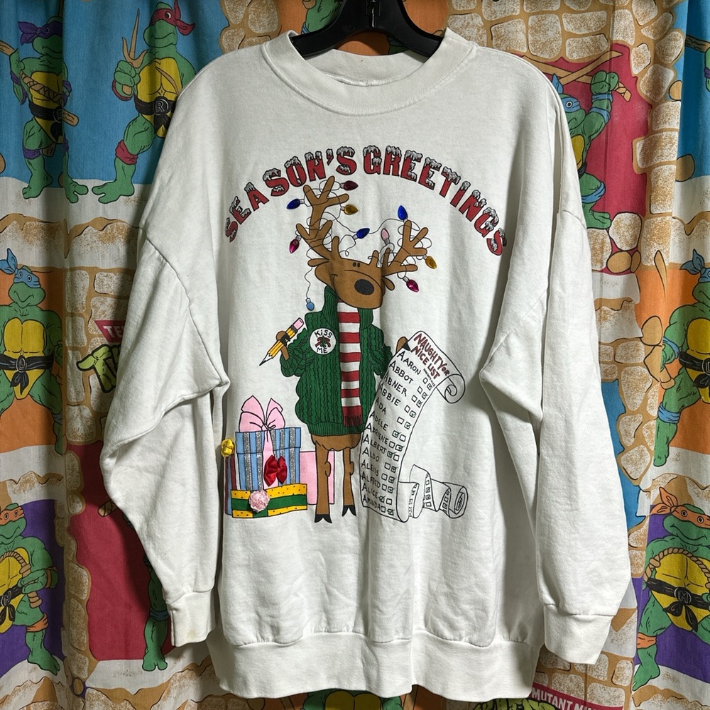 90s Christmas Reindeer Sweater